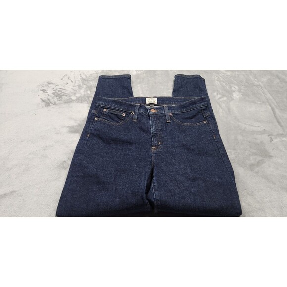 New JCREW Size 30 Blue Classic Rinse Denim 9" High-rise Stretchy Toothpick Jeans - Picture 1 of 9